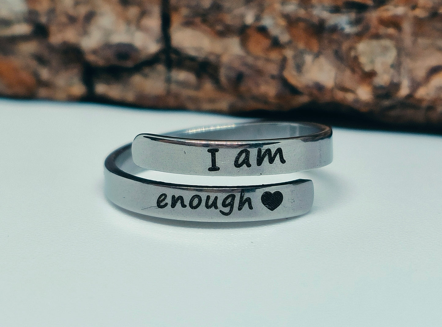 "I Am Enough" Adjustable Ring