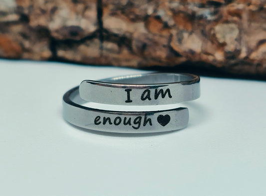 "I Am Enough" Adjustable Ring