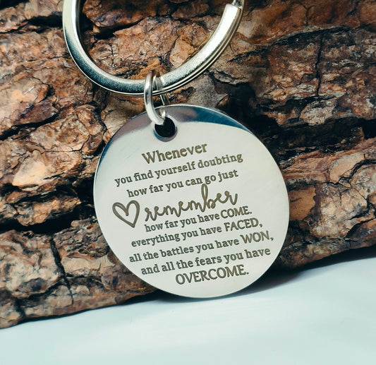 Positive Reminder Keychain