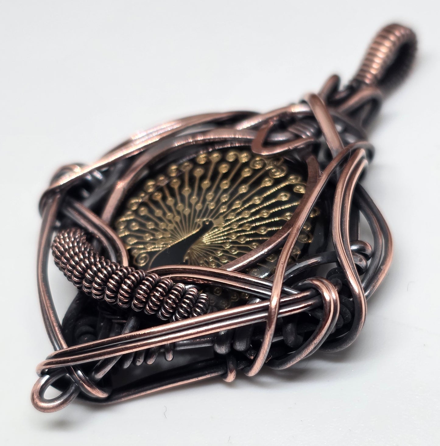 Peacock Spirit Copper Talisman
