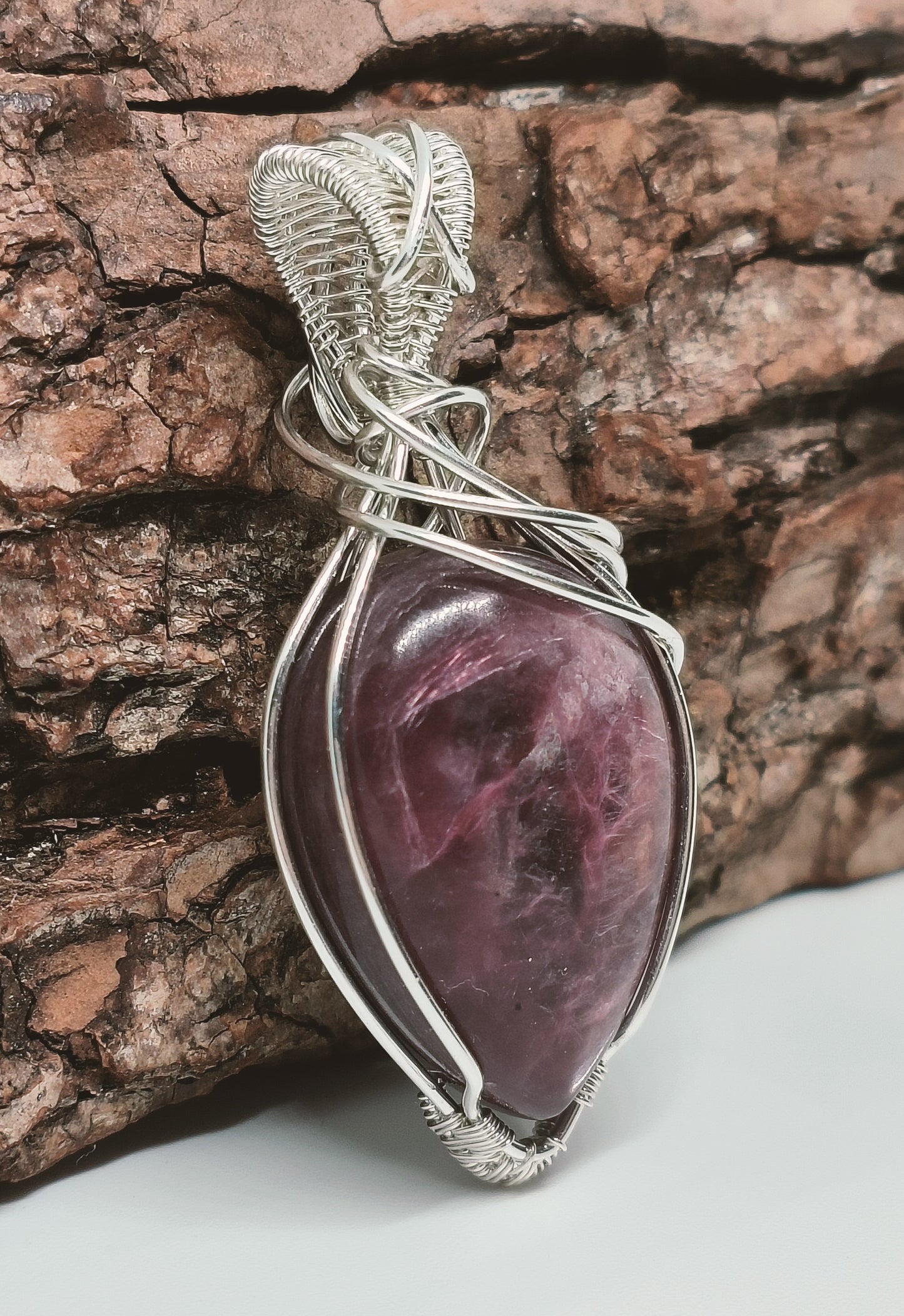 Purple Mica Sterling Silver Pendant