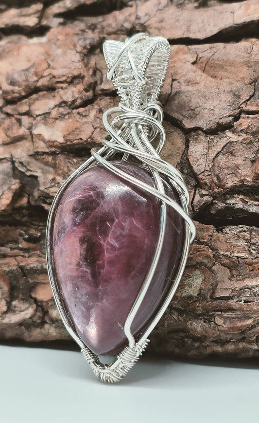 Purple Mica Sterling Silver Pendant