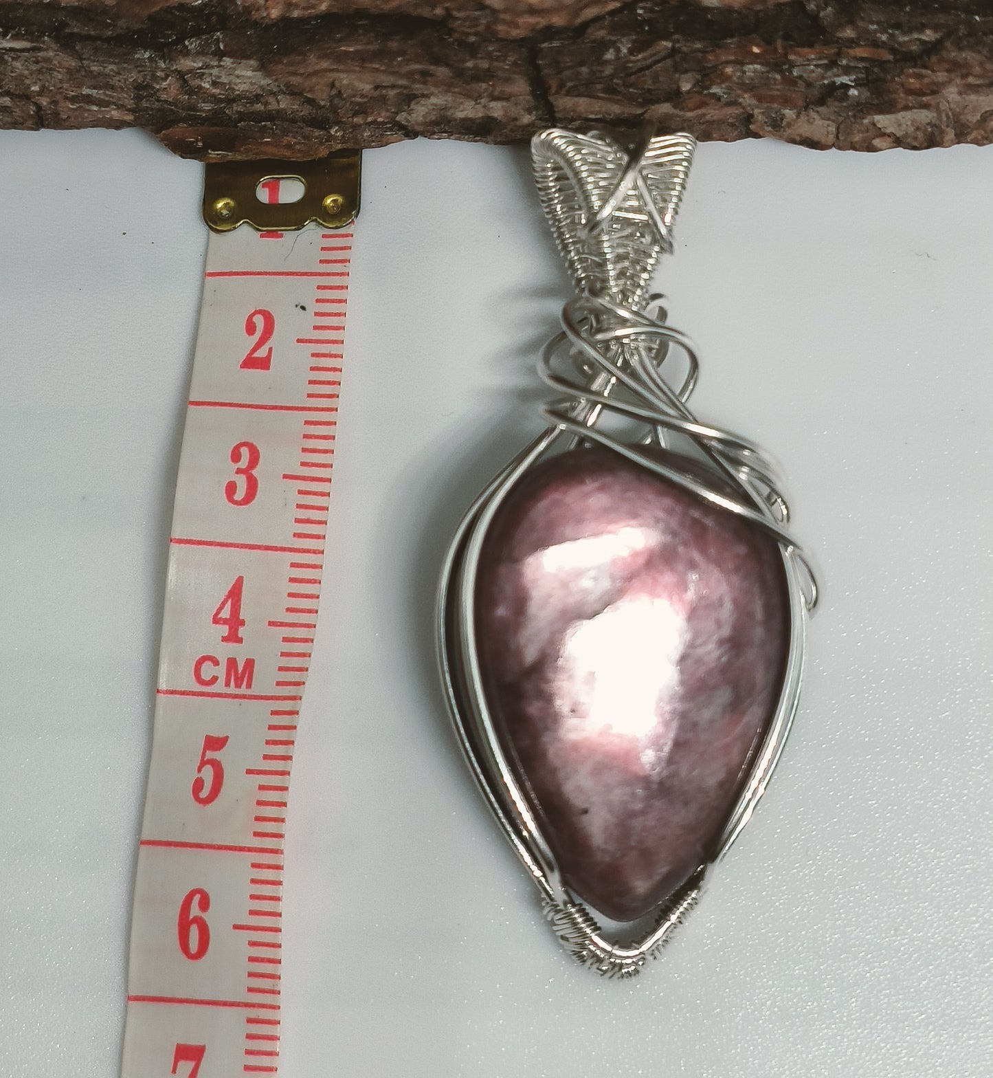 Purple Mica Sterling Silver Pendant