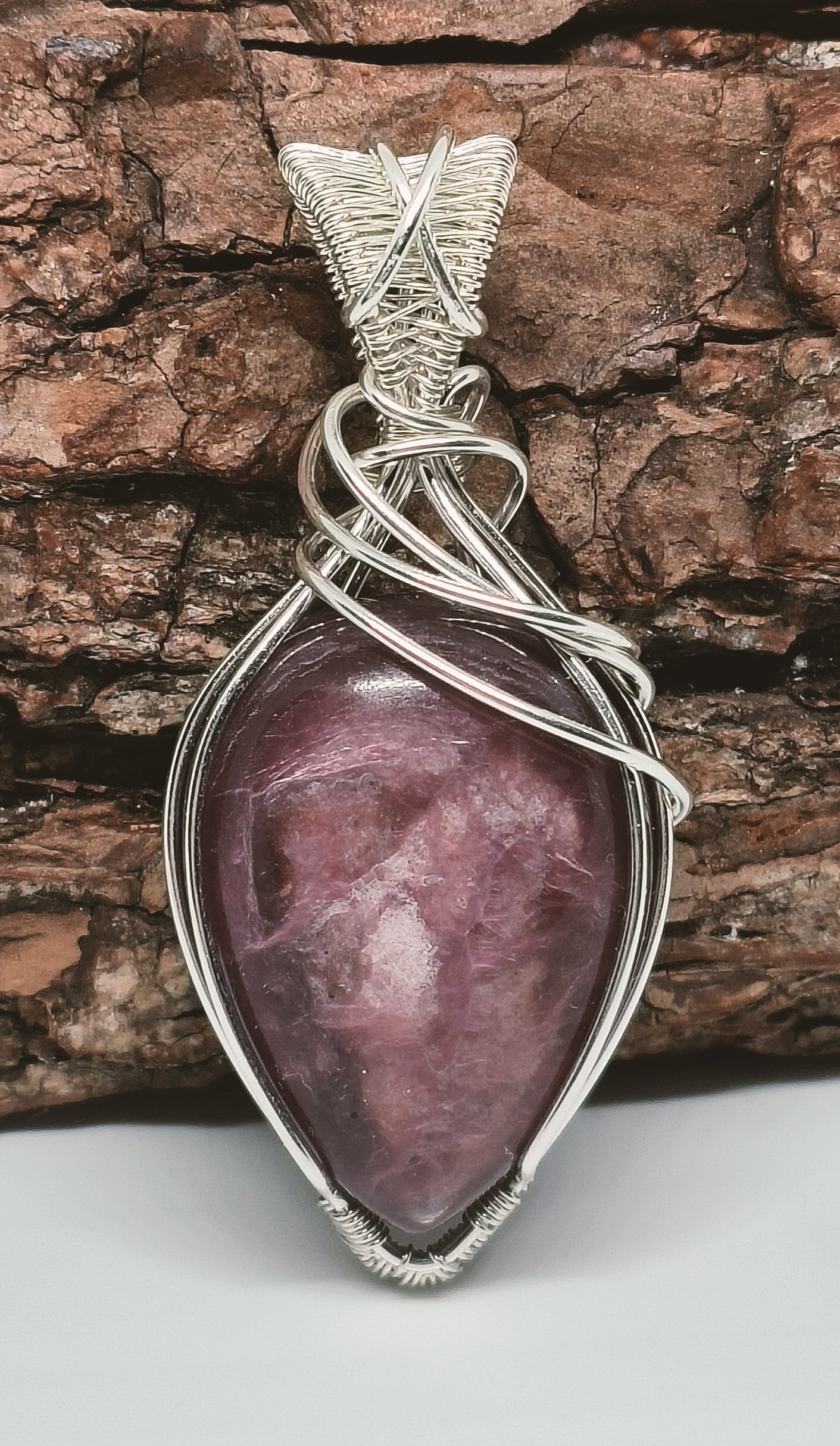 Purple Mica Sterling Silver Pendant