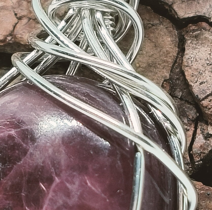 Purple Mica Sterling Silver Pendant